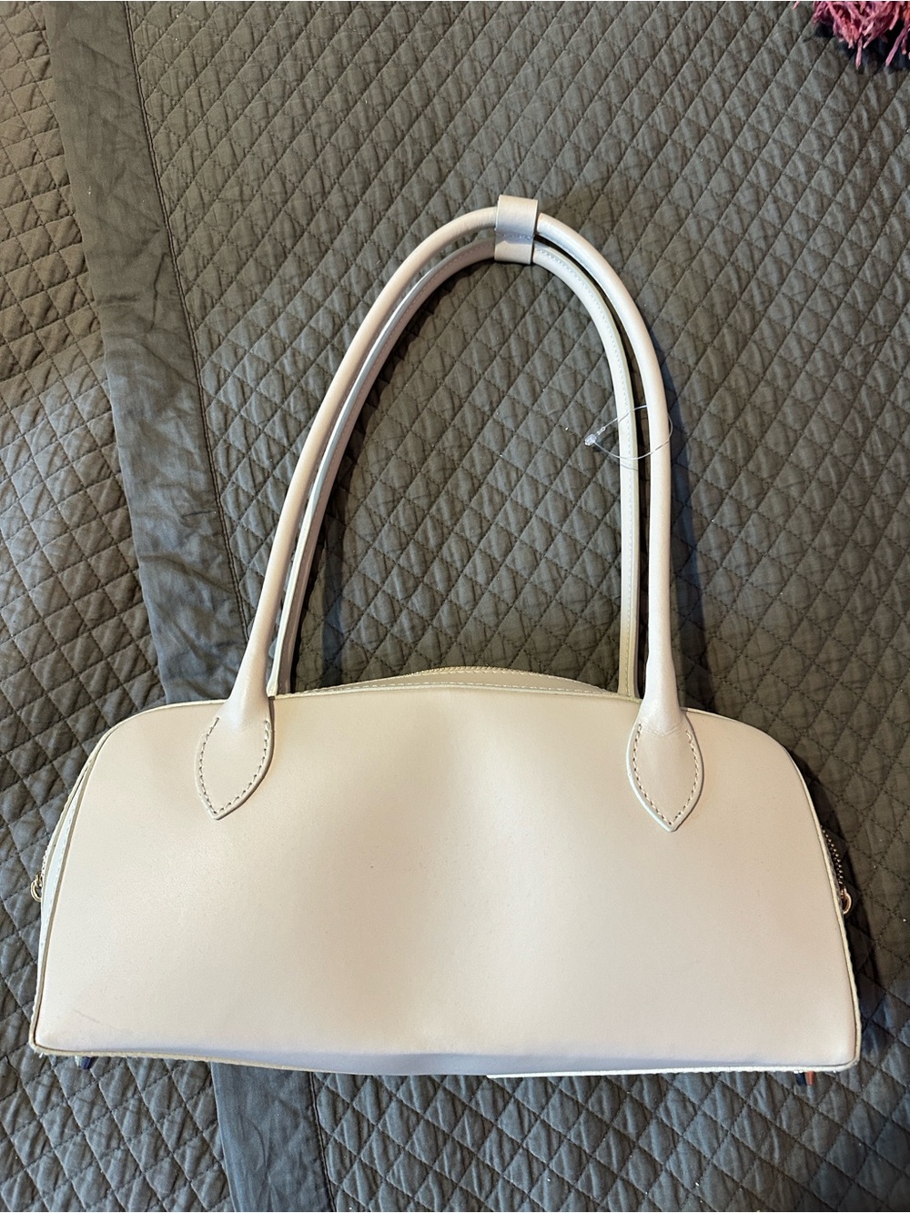 NWOT Liliium Firenze Made in Italy Classic Cream Leather Top-Handle Bag
